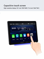 Monitor Universal de 10.1 Pulgadas para Coche 4K con Android 13 para Reposacabezas Reproductor Multimedia MP5 con Pantalla Táctil BT WIFI Mirror Link Carplay 3+32G