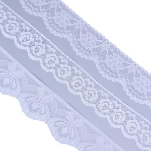 Encaje Floral de Nailon con Borde Pequeño, Color Blanco, No Elástico, para Ropa y Accesorios, para Bordado Decorativo en Zapatos y Bolsos - Product Image 2