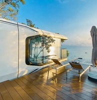 Maison préfabriquée Espace extérieur Cabine à capsule en acier Petite maison Bâtiment mobile Conteneur en acier galvanisé Bureau à domicile Boutique de villas