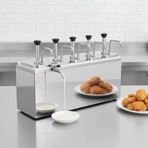 Distributeur de condiments électrique en acier inoxydable 3L, pompe automatique pour confiture, ketchup, etc., idéal pour la restauration - Product Image 1