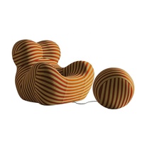 Sillón Gaetano Pesce Italia Modern up 5, Diseño Cómodo de Oso, Madera de Alta Calidad, Tapicería de Terciopelo, para Salón, Comedor, Villas