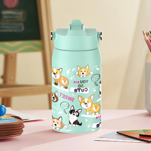 Bouteille d'eau isotherme SilverJet pour enfants, en acier inoxydable, 12 oz, écologique, isolation sous vide 12-24h, pour l'école, la gym et les activités de plein air - Product Image 4