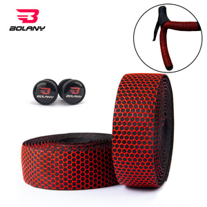 Bolany Road Bike Handlebar Tape 25.4 Mm Honeycomb Breathable PU Leather <b>Wrap</b> For Road Bicycles - Product Image 1