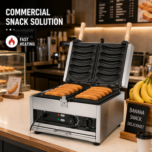 Máquina Comercial para Hacer Waffles de Plátano, a Gas o Eléctrica (220V 2kW), de Acero Inoxidable Antiadherente, para Tiendas de Snacks - Product Image 5