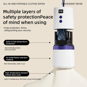 Séchoir à <span class=keywords><strong>linge</strong></span> compact automatique pliable à chauffage rapide, mini cabine à vapeur <span class=keywords><strong>électrique</strong></span> portable pour la maison, télécommande - Product Image 4