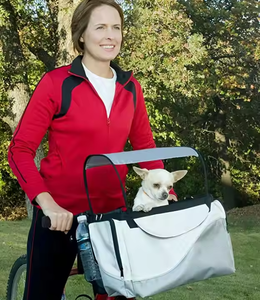 Borsa Trasportino Portatile <span class=keywords><strong>per</strong></span> Animali Domestici da Esterno, <span class=keywords><strong>Cestino</strong></span> Anteriore <span class=keywords><strong>per</strong></span> <span class=keywords><strong>Bicicletta</strong></span> <span class=keywords><strong>per</strong></span> <span class=keywords><strong>Cani</strong></span> di Piccola Taglia, Sicuro, Traspirante, Borsa da Viaggio Staccabile - Product Image 5