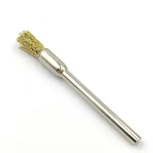 3mm Handle Diameter Brass Brush for Rust Removal and Polishing Rotating Polishing Grinding Head Copper Polishing Wheel End Brush