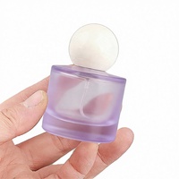 Flacon de parfum cylindrique en verre borosilicate G&S avec pulvérisateur à pompe décoré, vide, 30 ml, avec boîte