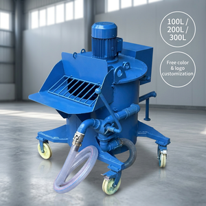 Mobile Concrete <b>Mixer</b>, <b>Electric</b> Concrete <b>Mixer</b> with 4kw 380V Motor, Customizable 100L 200L 300L Slurry Tank - Product Image 2