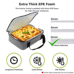 Recipiente para Lasaña Expandible de Doble Aislamiento, con Asa Metálica, para Fiestas, Picnics y Eventos al Aire Libre, de Fábrica con Certificación BSCI - Product Image 3