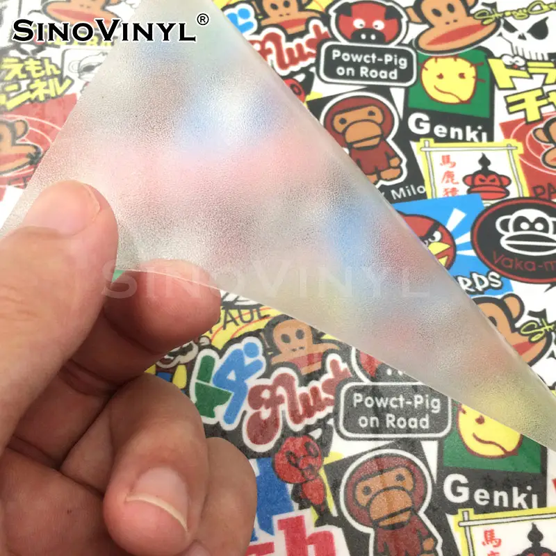 SINOVINYL 광택 매트 가죽 크로스 패턴 3D 렌즈 반짝이 능 직물 서리로 덥은 이미지 보호 콜드 라미네이션 비닐 접착 필름