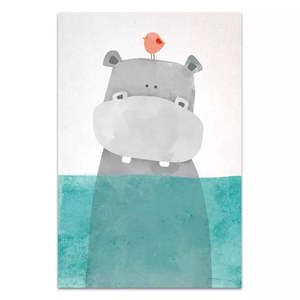 Nordic Style White Polar Bear <strong>Nursery</strong> Cartoon Picture HD Canvas <strong>Prints</strong> for Kids Room Decoration - Product Image 5