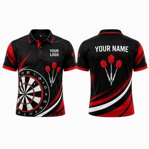 Chemise à col pour homme OEM Darts, séchage rapide, respirante, maillot d'équipe avec logo et nom, impression par sublimation, fabricant OEM ODM - Product Image 2