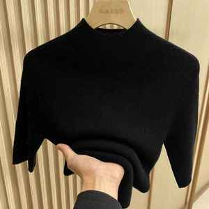 Demi col roulé rouge intérieur porter doux et slim fit pull mode femme - Product Image 3