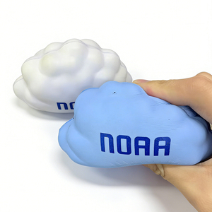 Custom Logo PU Foam Cloud Shaped Venting Slow Rising Stress Reliever Squeeze Promotional Toy Promotional Gifts for <b>Kids</b> Adults - Product Image 1