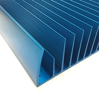 Profilés d'extrusion en alliage d'aluminium 6063 série 6000 CNC OEM, revêtement poudré bleu, boîtier de dissipateur thermique pour décorations et soudage