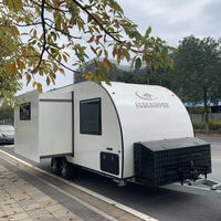 Caravane de camping-car sur route Overland de 19 pieds avec grand espace canapé