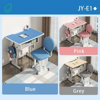 Escritorios Escolares Grandes con Silla de Esponja para Niños, Mesa de Estudio con Altura Ajustable, Muebles Escolares de Madera, Conjunto de Escritorio y Silla para Estudiantes