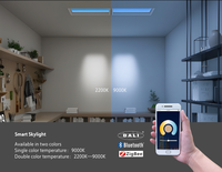 Plafonnier LED intelligent Tuya, lumière artificielle de ciel, lampe de fenêtre virtuelle ciel bleu, contrôle par application, éclairage de simulation de lumière du jour