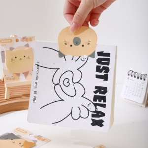 Blocs-notes autocollants chat mignon, aspect esthétique, forme spéciale dessin animé - Product Image 4