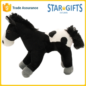 Peluche de Pony <span class=keywords><strong>Pinto</strong></span> Realista - <span class=keywords><strong>Caballo</strong></span> de Peluche Hecho a Mano con Diseño de Parches para Coleccionistas y Decoración Western - Product Image 3