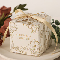 Boîte de dragées de mariage à motif floral, boîtes à bonbons pour mariage