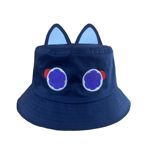 맞춤형 로고 3D 만화 모양의 귀 어부 남여 공용 순면 자수 인쇄 캐주얼 낚시 양산 모자 - Product Image 6