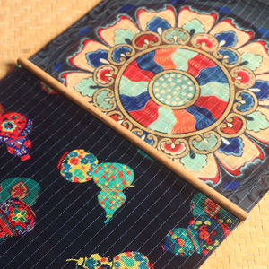 Printed Bamboo Tea Mats Thin Eco-Friendly Home Use Jiangnan Style Table <b>Runners</b> Zen Inspired - Product Image 3