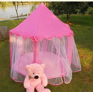 Rideau rose en maille Design pour bébé Grand château Maison de jeu Portable Pliable Princesse <span class=keywords><strong>Tente</strong></span> <span class=keywords><strong>Tente</strong></span> pour enfants CE <span class=keywords><strong>AMAZON</strong></span> - Product Image 3