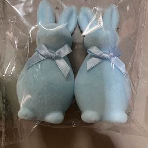 Kewei Lapin de Pâques en résine floquée, ornements d'animaux faits à la main, thème cinéma et télévision - Product Image 6