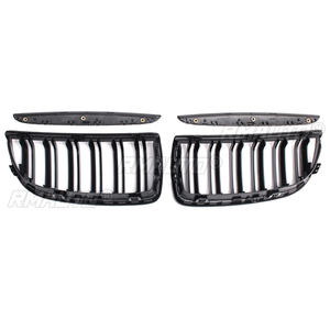 Grilles de calandre avant - Double ligne pour BMW E90 E91 323I 328I 335I 330I 325I Série 3 2005-2008 Noir brillant - Product Image 4