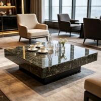 Table basse moderne en pierre calcaire naturelle écologique de luxe pour hôtel, appartement, salle à manger, salon