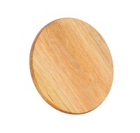 Ensemble de 8 sous-verres en bois d'acacia naturel sous-verres ronds en bois antidérapants ensemble de sous-verres pour boissons tasses à boissons