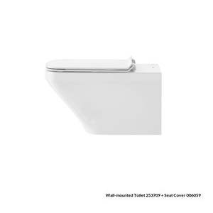 WC mural en céramique <span class=keywords><strong>Duravit</strong></span> pour la maison, avec chasse d'eau dissimulée, 253709 - Product Image 4