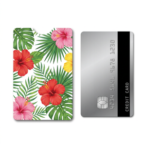 Porta Tarjetas de Hotel con Estampado Floral Tropical a Todo Color, Funda para Tarjetas de Habitación de Resort, Logotipo Personalizado, Suministros para Vacaciones en la Playa, Venta al Por Mayor - Product Image 3