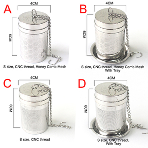 Coladores de Té para Té Suelto, Infusor de Té de Malla Extra Fina, Acero Inoxidable 304 y Tapa Roscada Delgada Actualizada, Tamaño S - Product Image 1