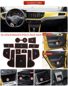 Alfombrilla de goma antideslizante para puerta de coche, almohadilla de cojín para puerta de teléfono, para VW, <span class=keywords><strong>Volkswagen</strong></span>, <span class=keywords><strong>POLO</strong></span>, MK6, AW, 2018, 2019, 2020, 2021, 2022, <span class=keywords><strong>2023</strong></span> - Product Image 2