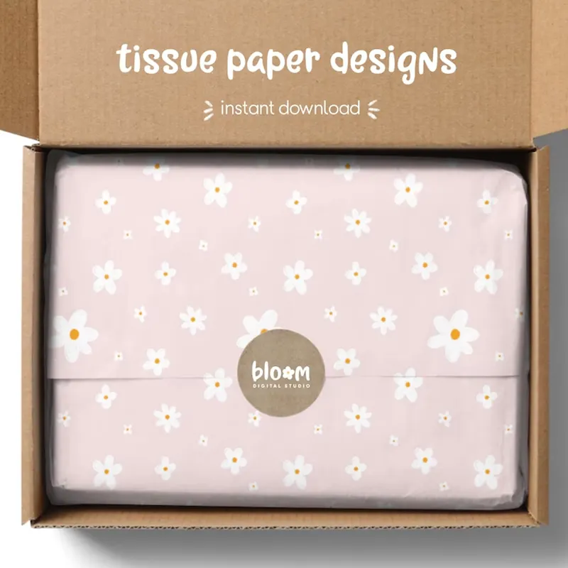 Confezione all'ingrosso da 17g carta da imballaggio in tessuto riciclato con Logo personalizzato con carta da imballaggio in carta da regalo con Logo aziendale
