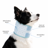 Collier de récupération respirant pour chien, collier cervical souple après chirurgie, réglable, anti-léchage, collier E-Collar pour animaux de compagnie, soutien post-opératoire