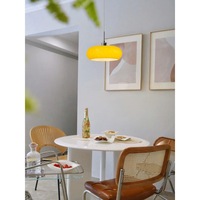 Lampe suspendue LED en fer de style Bauhaus nordique rétro du milieu du siècle avec abat-jour en verre pour chambre à coucher, maison d'hôtes, couloir