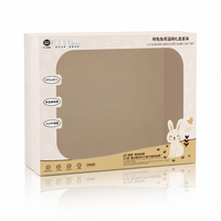 Boîte en carton personnalisée avec logo imprimé et fenêtre transparente en PVC, plateau en plastique thermoformé, emballage écologique et sûr pour les produits pour bébés