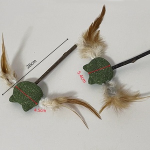 2025 הגעה חדשה הסיטונאי 100% טבעי חיות catnip צעצוע עם נוצה חתול נענע חתול טיזר קטניפ כדור - Product Image 6