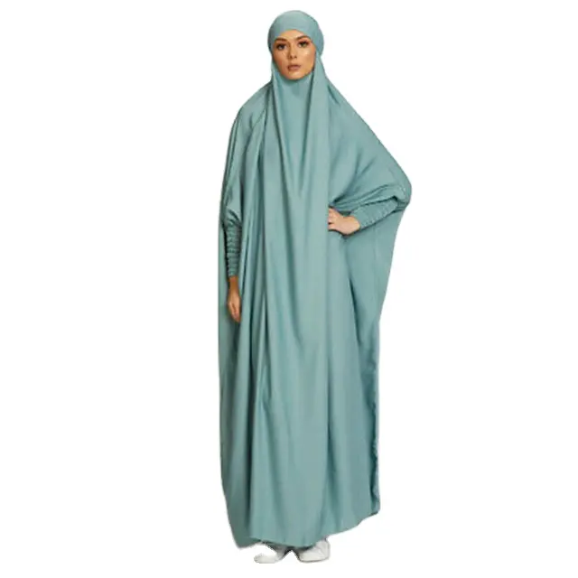 Harga pabrik Busana Muslim Overhead gaun maxi doa wanita Muslim satu bagian Abaya Khimar Islami Burqa Jilbab
