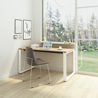 Meuble de bureau à domicile, cadre en acier moderne, table d'étude d'angle simple