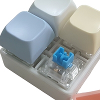 Porte-clés testeur de touches de clavier Pastel en PVC, anti-stress, avec capuchon de touche, en plastique, pour cadeau et sac