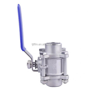 Van bi thủ công ba mảnh bằng thép không gỉ 304/201 sợi nữ nhiệt độ cao kết nối OEM tùy chỉnh - Product Image 3