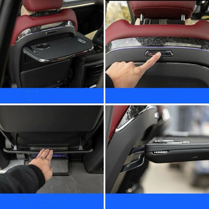 Mesa Plegable de Lujo con Respaldo para Asiento de Coche, Bandeja para Toyota <span class=keywords><strong>Sienna</strong></span> Hycross Innova, Kit de Accesorios Interiores Traseros de ABS para Coche - Product Image 3