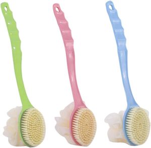 Bath <b>Scrubber</b> and <b>Shower</b> Brush. Long-handled, Soft-bristled, Universal <b>Back</b> <b>Scrubber</b>. Can Be Hung. - Product Image 1