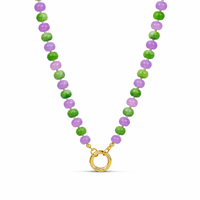 Collier personnalisé en acier inoxydable 316L avec perles de pierres naturelles colorées, support de pendentif DIY, résistant à l'eau et inaltérable