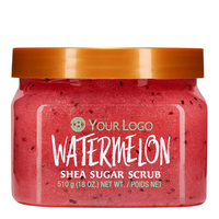 Recién llegado, precio de fábrica, venta al por mayor, logotipo personalizado, fragancia natural, exfoliante corporal de sandía sin crueldad con aceites esenciales